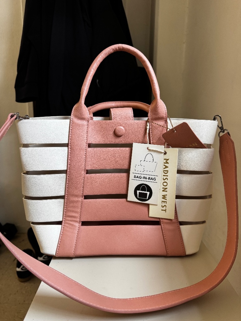 Madison West Bag-in-a-bag Tote, Blush